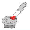Sealing compound clogging